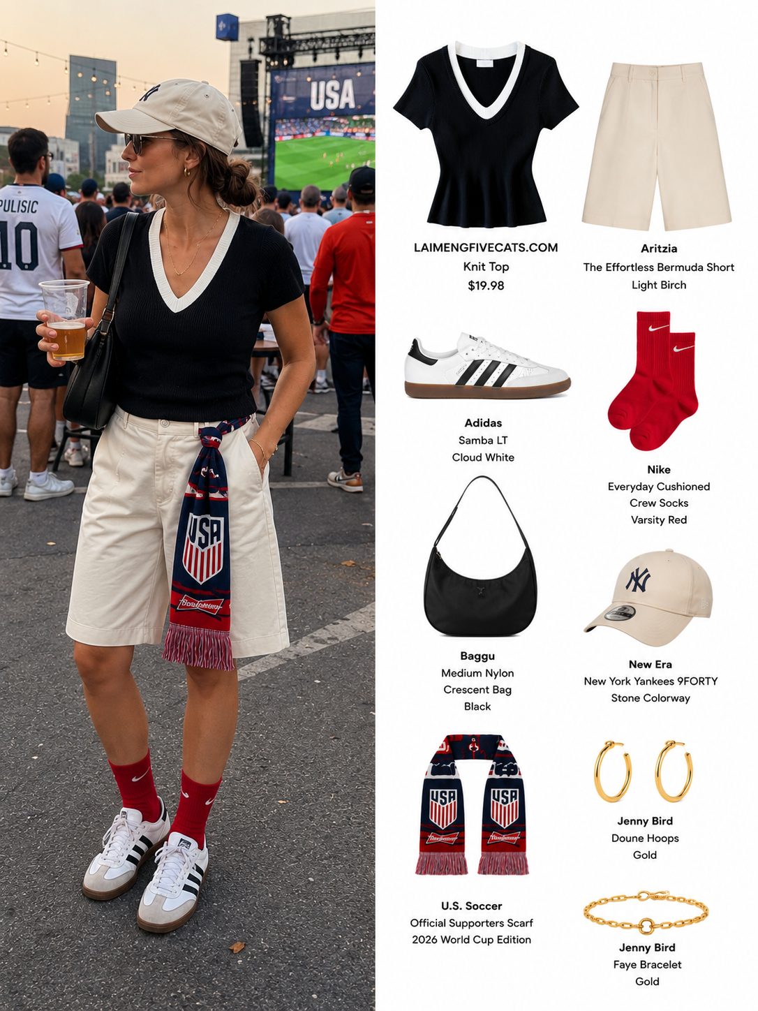 Summer Contrast Trim Knit Top