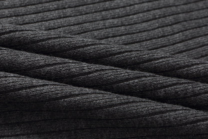 Women's Mock Neck Wool Sweater Drawstring Waist Dress