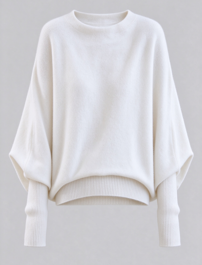 28723 Women's Batwing Sleeve Knit Sweater - LAI MENG FIVE CATS