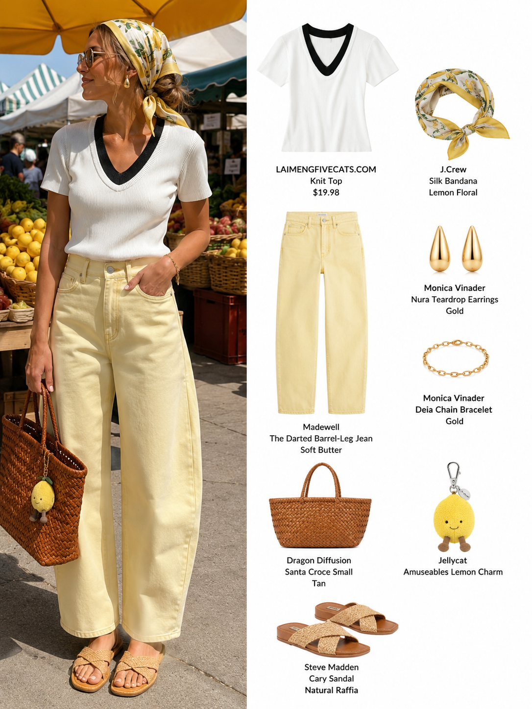 Summer Contrast Trim Knit Top