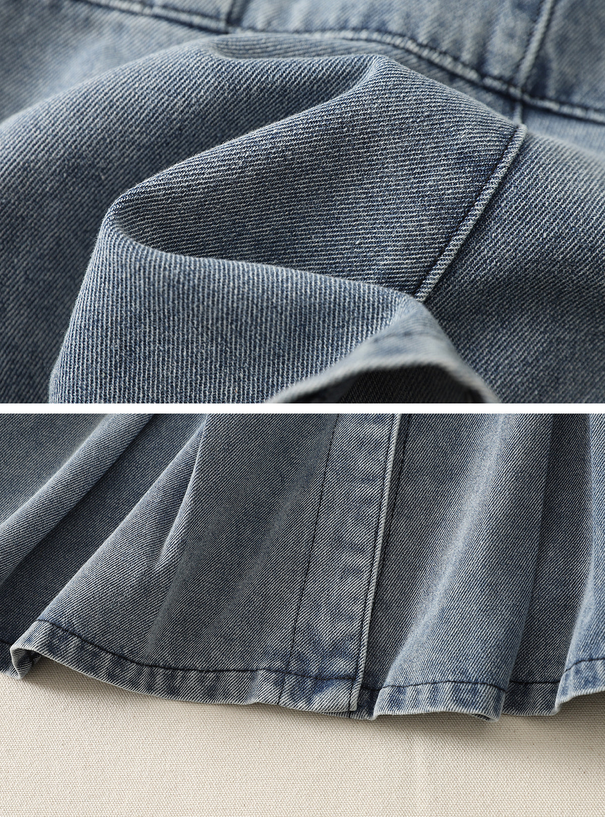 Sleeveless Denim Button Front Top