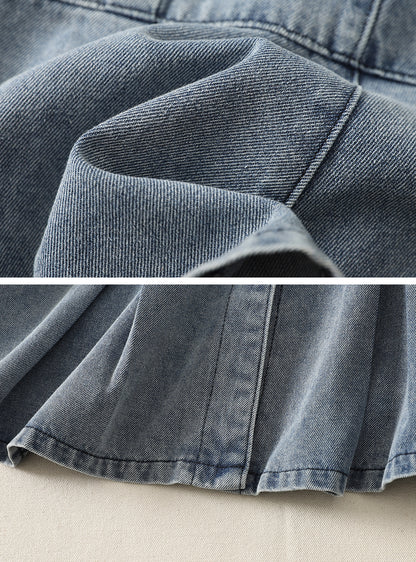 Sleeveless Denim Button Front Top