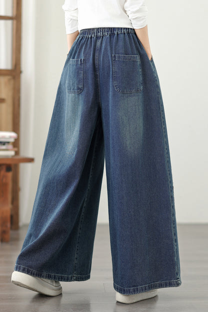 Women's Loose Jeans Baggy Wide Leg Denim Pants