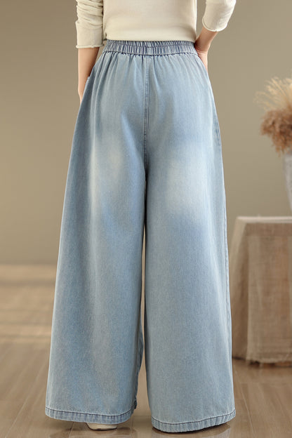 Women's Loose Jeans Baggy Wide Leg Denim Pant
