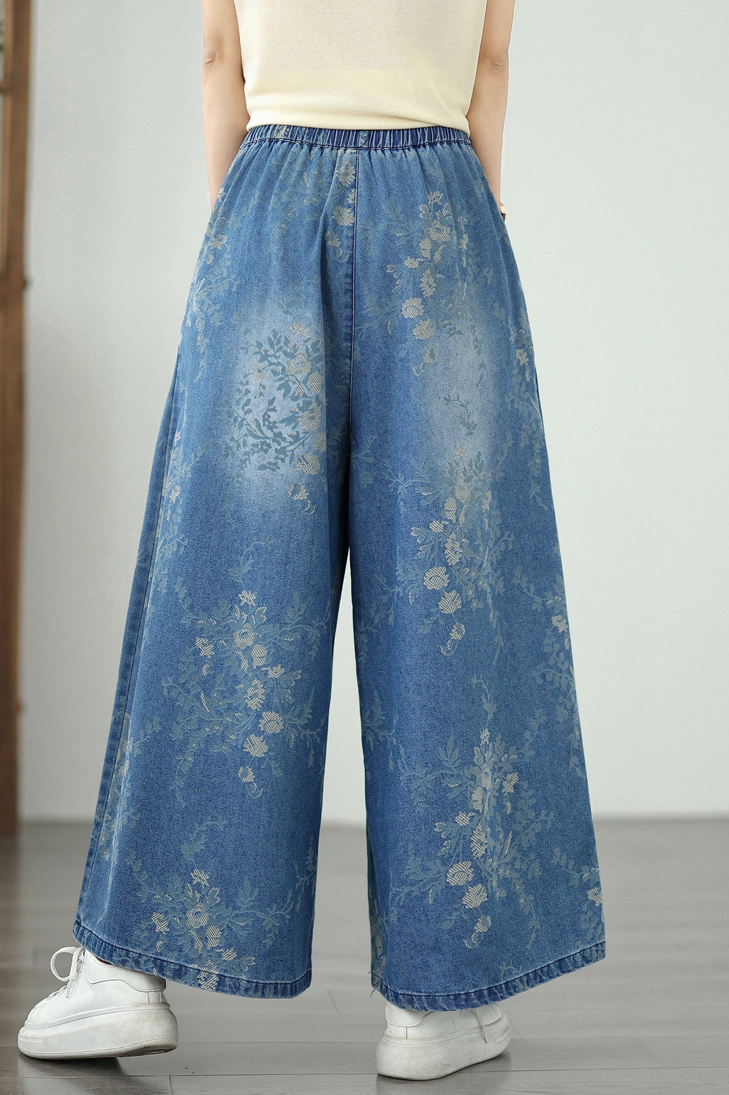 Women's Wide Leg Jeans Drawstring Pants