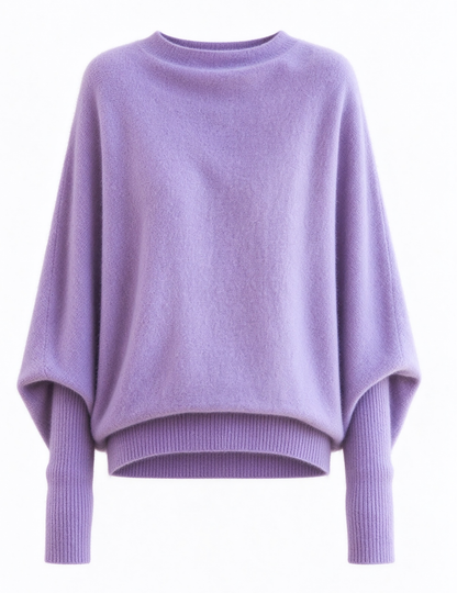 28723 Women's Batwing Sleeve Knit Sweater - LAI MENG FIVE CATS