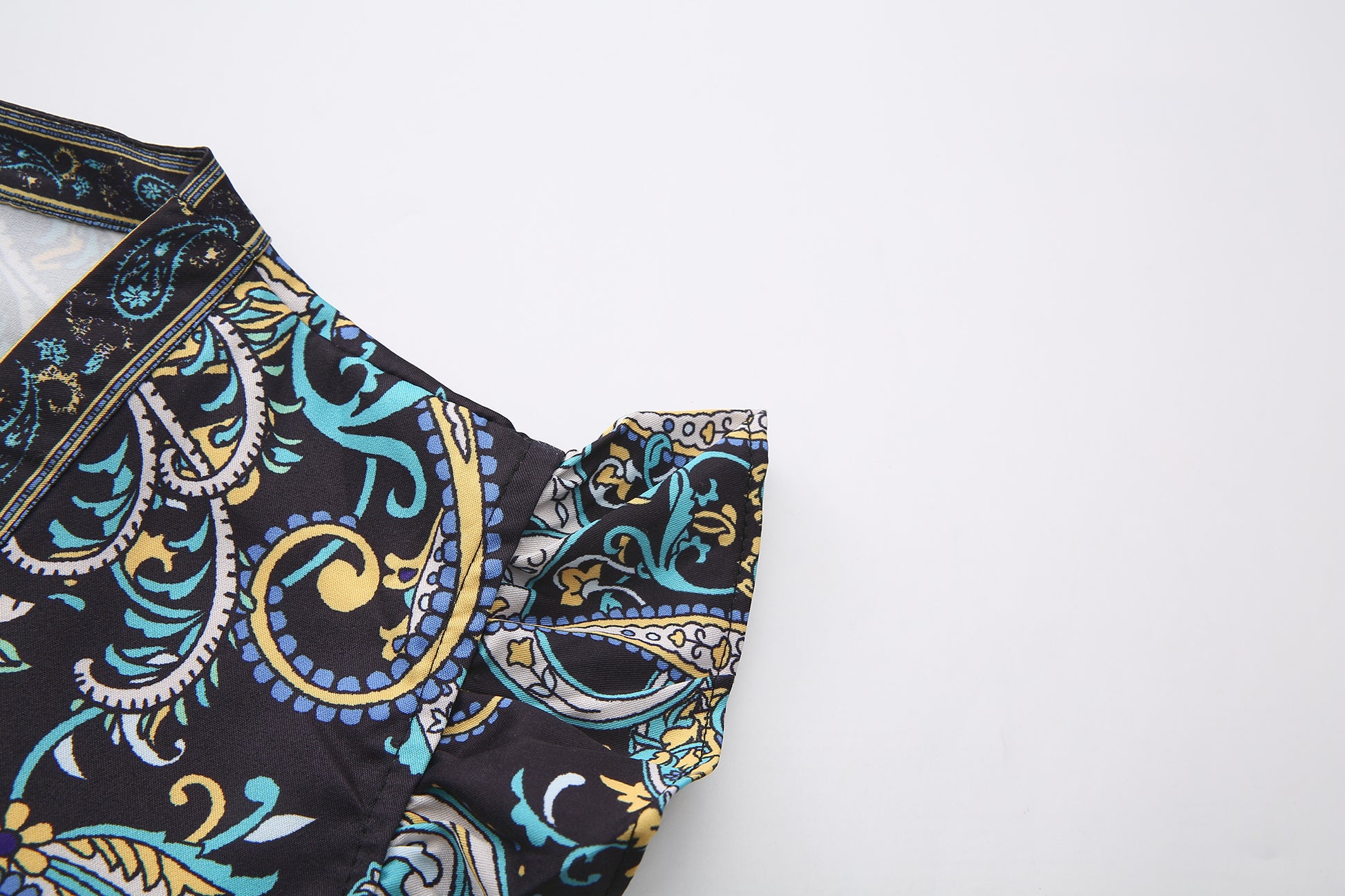 Women's Floral Print V-Neck Sleeveless Maxi Dress - LAI MENG FIVE CATS
