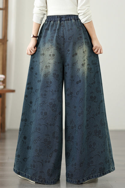 Women's Loose Jeans Baggy Wide Leg Denim Pants