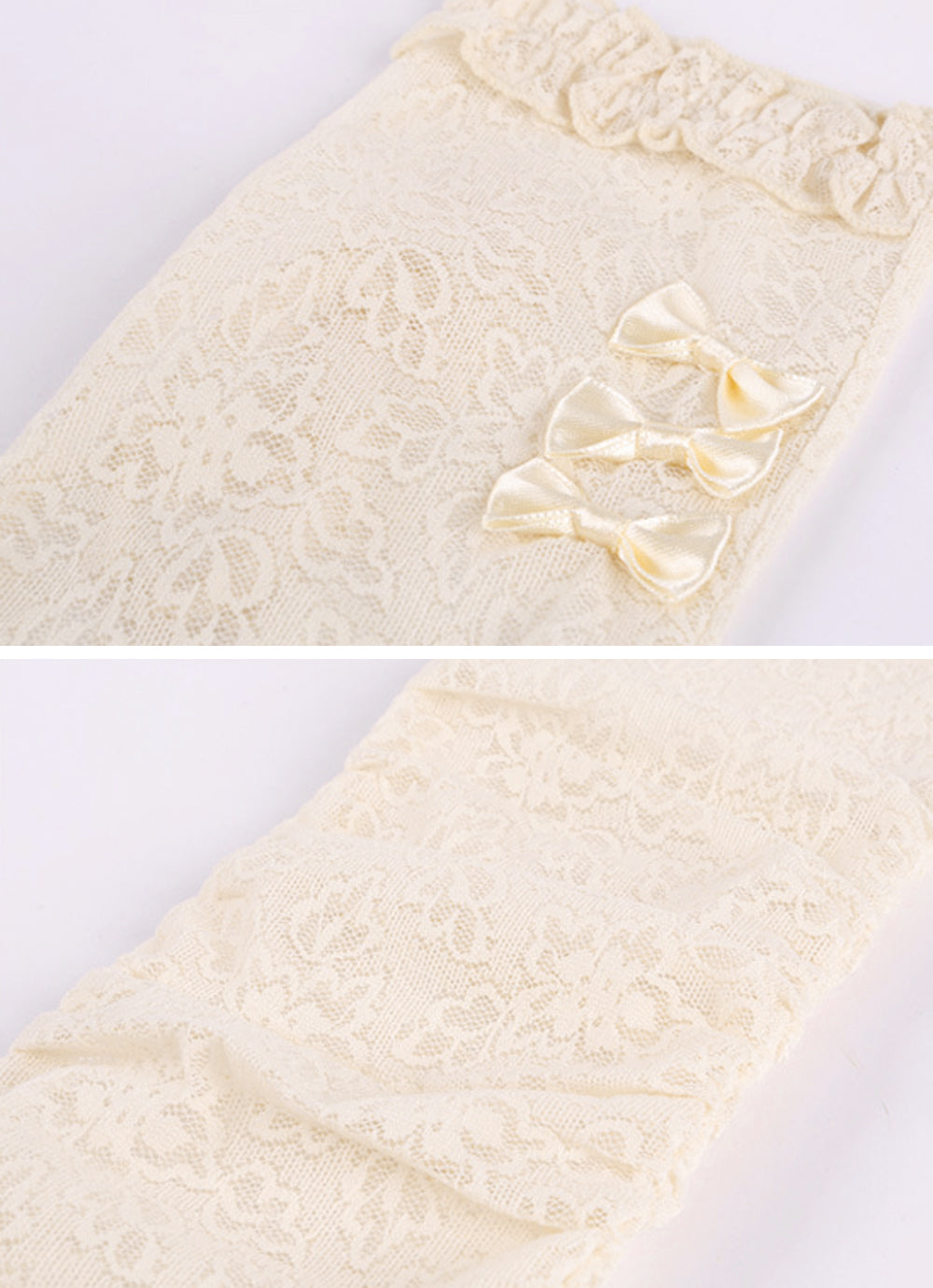 Women's Long Lace Fingerless Gloves Elbow Length Gloves