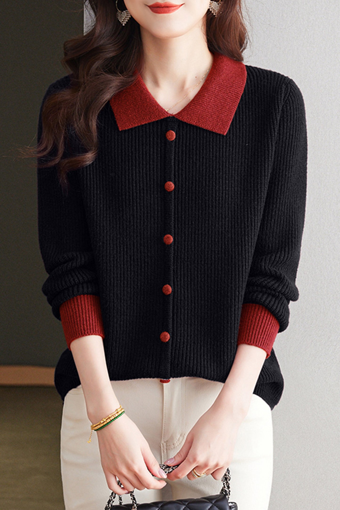 Women's Sweater Cable Knit Long Sleeve Outfits