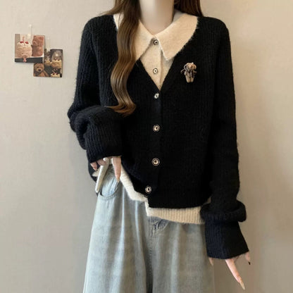 Women's Sweater Cardigan Knit Long Sleeve Button Outfits