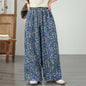 Women's Wide Leg Jeans Lightweight Wasited Elastic Print Y2K Pants - LAI MENG FIVE CATS