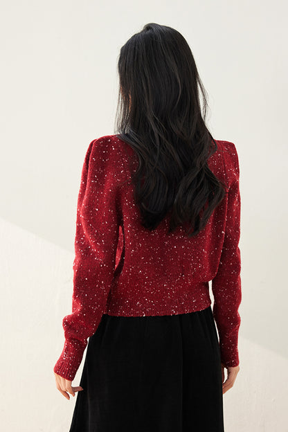 SD-Womens Long Sleeve Bow Cardigan