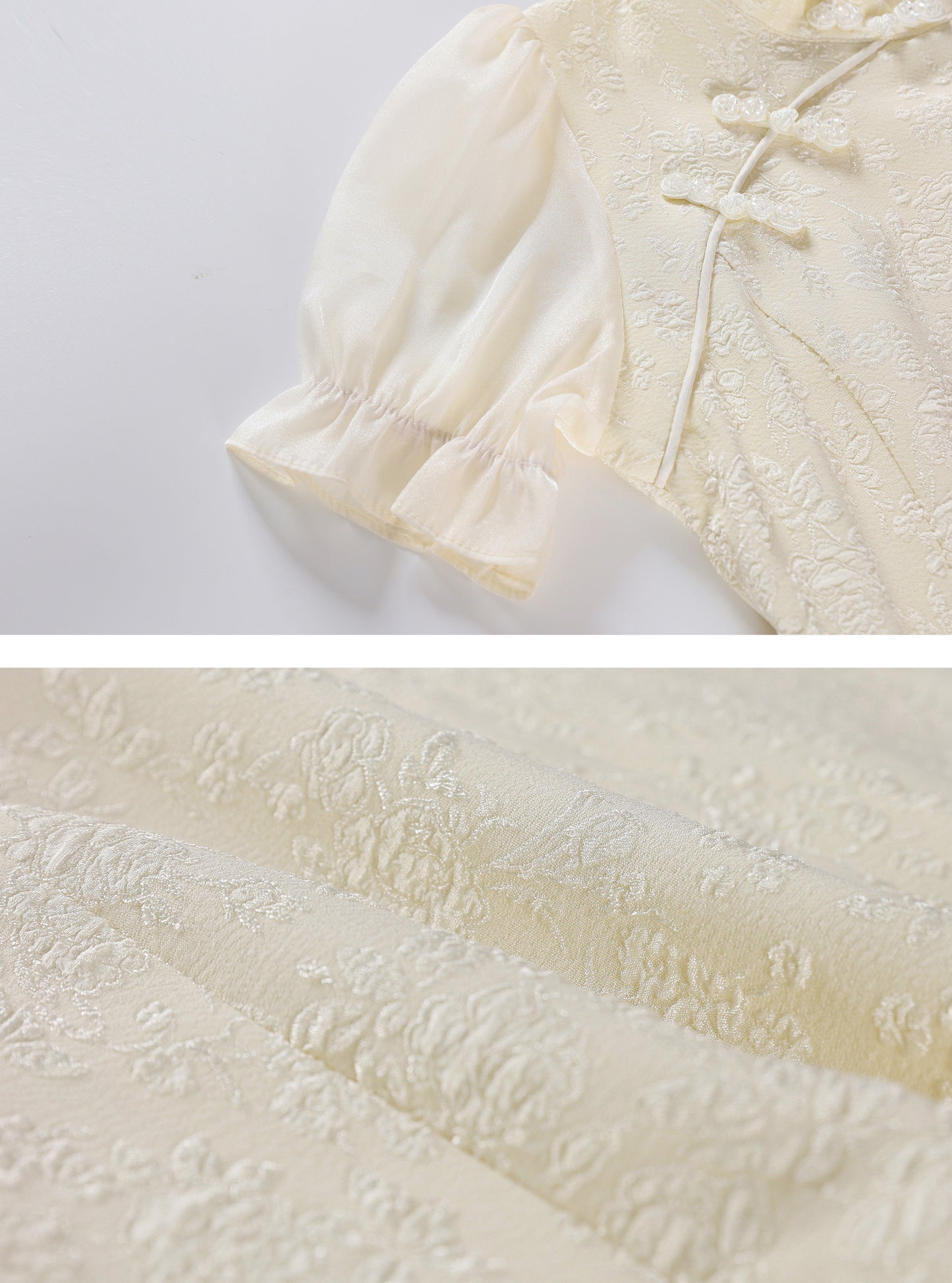 Jacquard Spliced Midi Dress