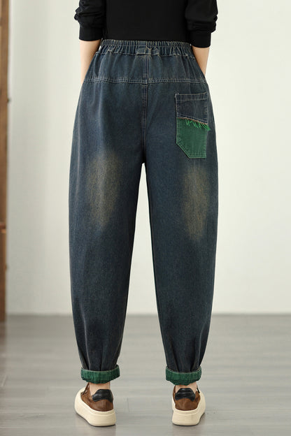 Women's Baggy Jeans Harem Pants Barrel Denim
