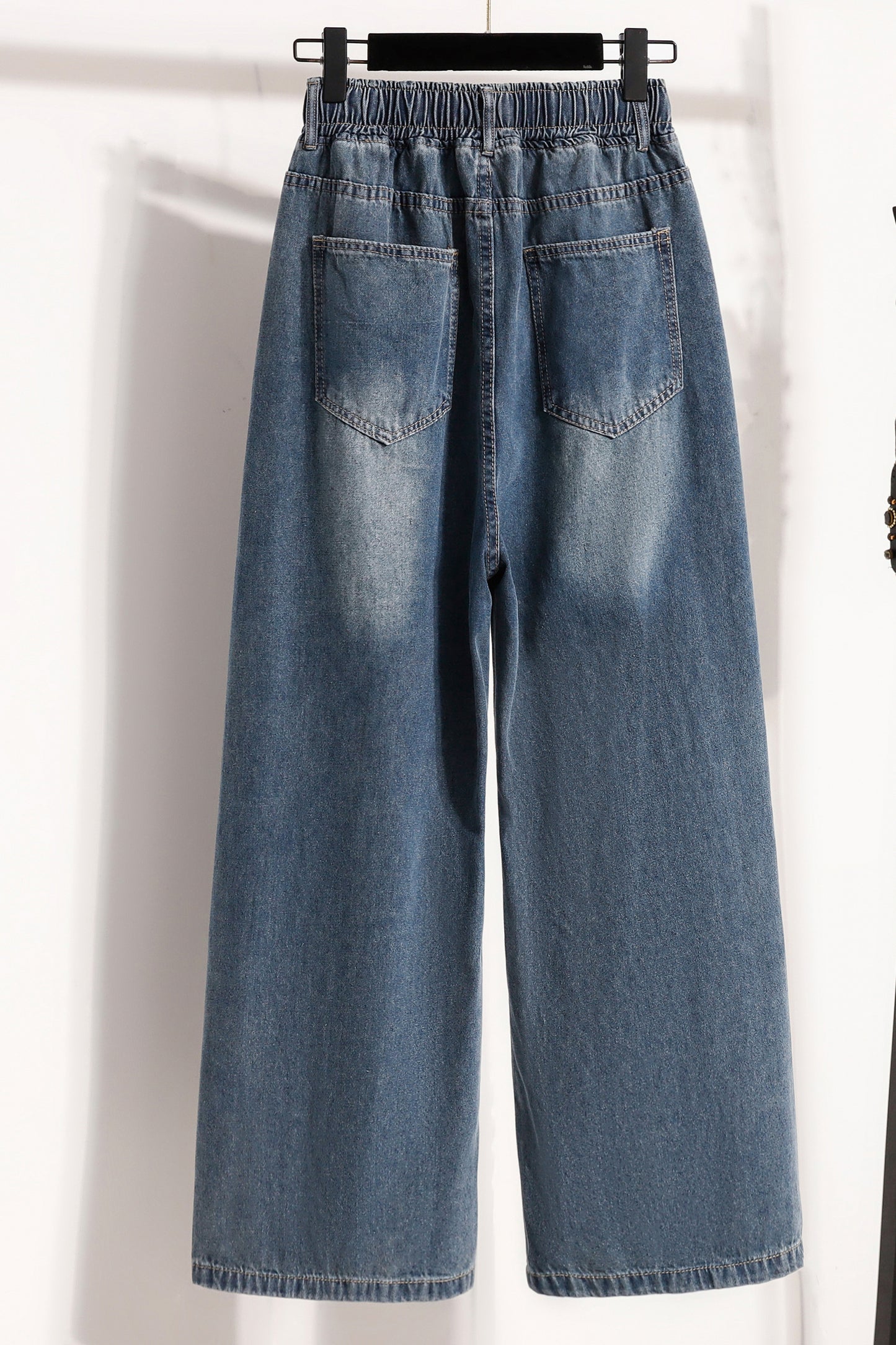 Women's 2026 Jeans Elastic Waist Wide Leg Denim