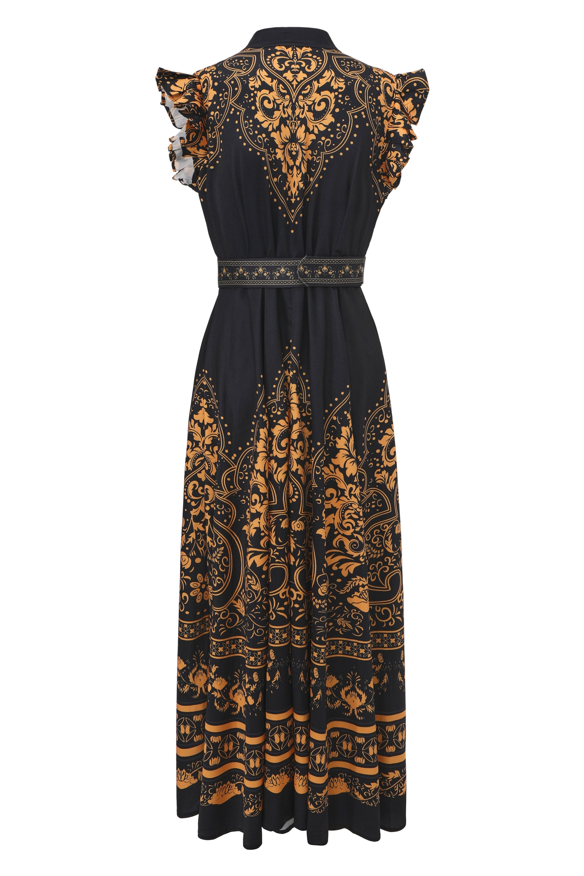 Women's Floral Print V-Neck Sleeveless Maxi Dress - LAI MENG FIVE CATS