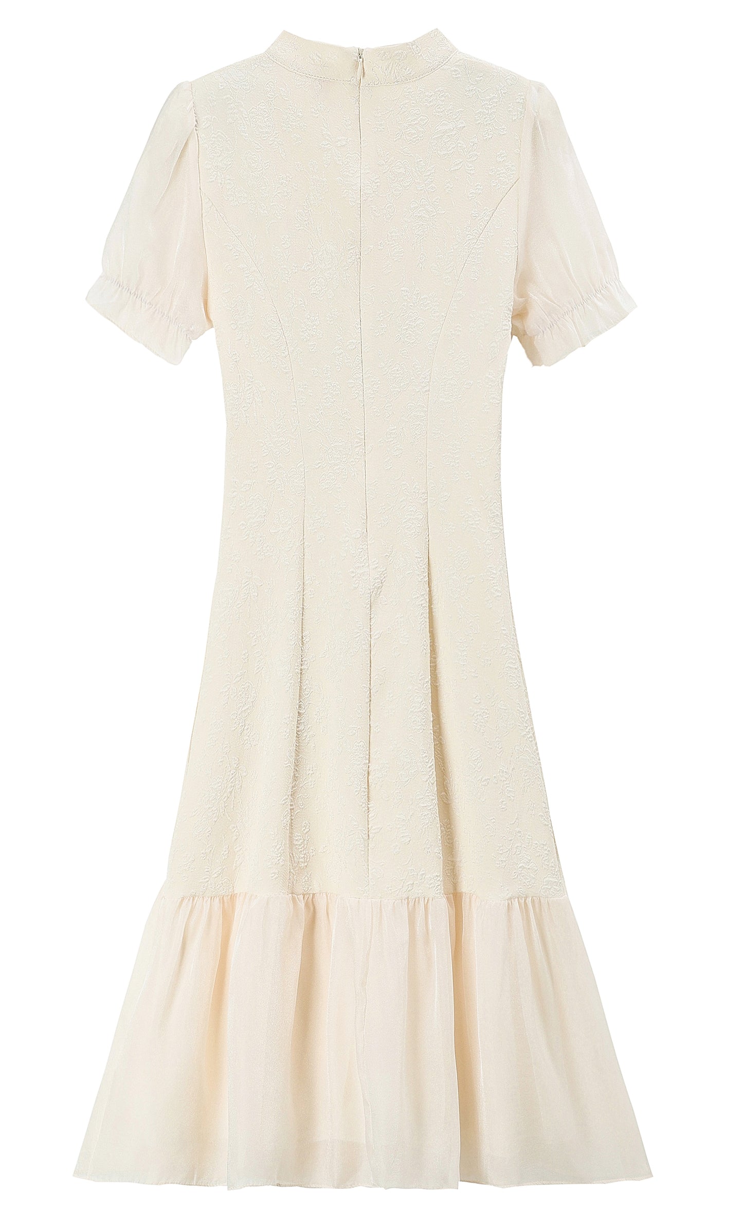 Jacquard Spliced Midi Dress