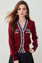 Women's Sweater V-Neck Ribbed Knit Preppy Knitwear