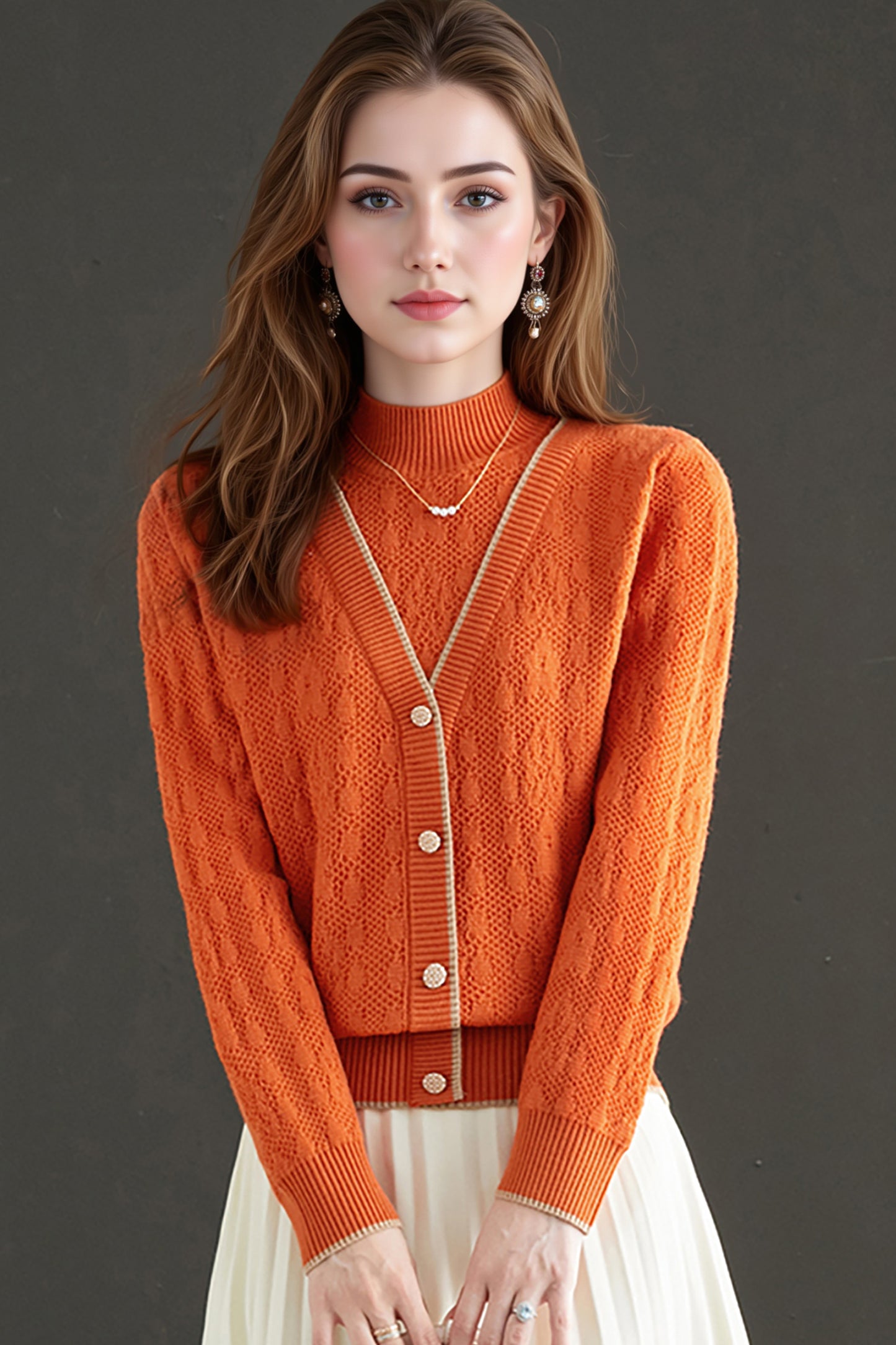 Women's Knit Sweater Lightweight 2 in 1 Dressy Pullover Tops