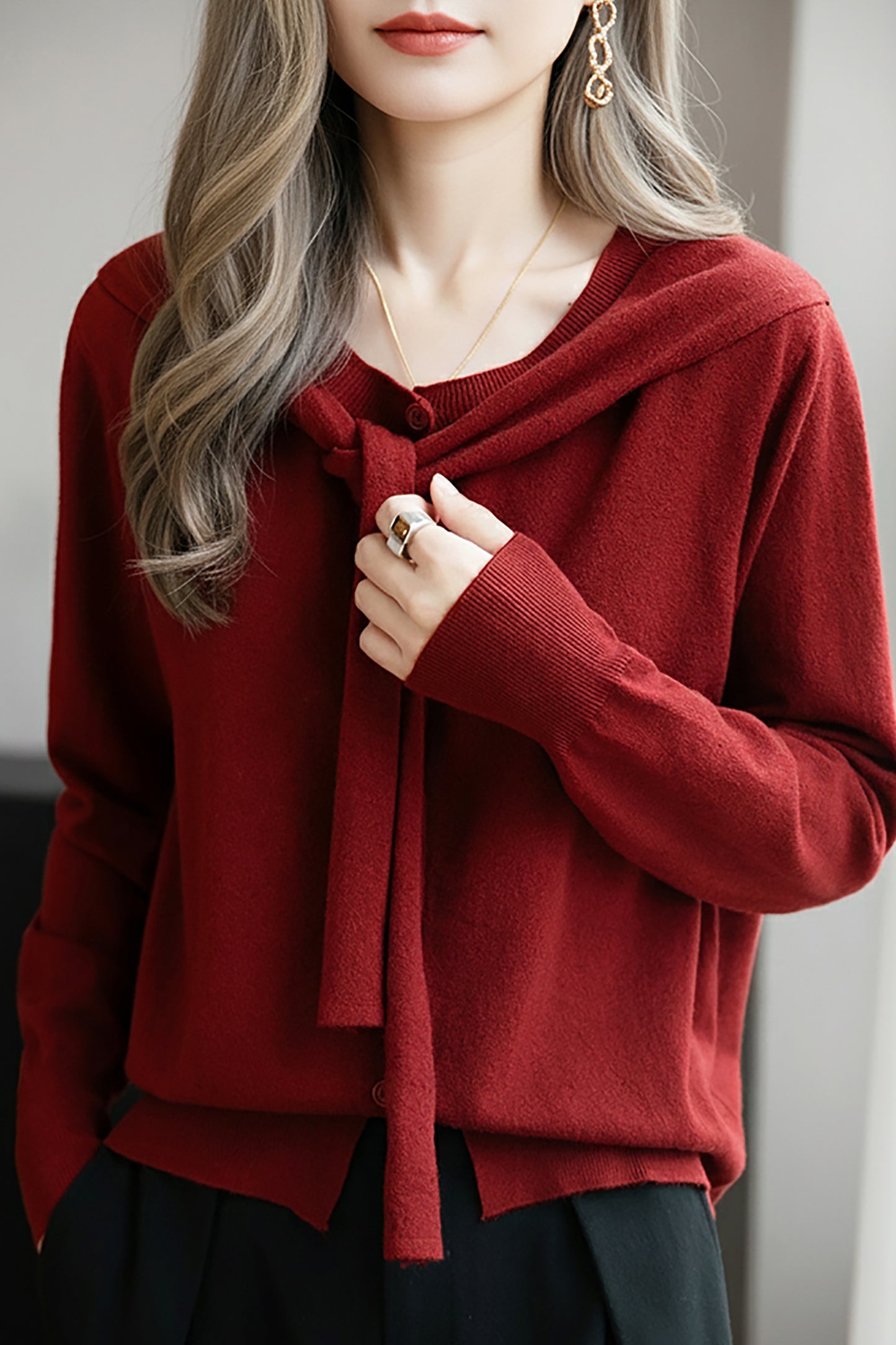 Women's Cardigan Sweater Knit Shawl Wraps Button Tops