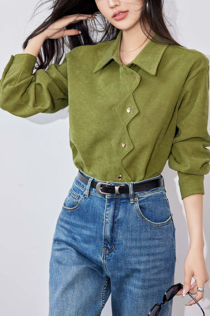 Women's Vintage Knit Casual Tunic Shirt Top