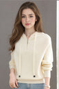 Women's Hoodie Sweaters Quarter Zip Knit Outfits