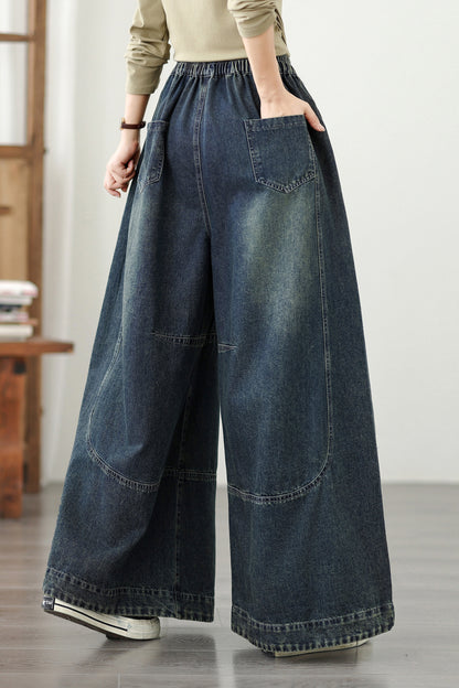Women's Loose Jeans Baggy Wide Leg Denim Pants