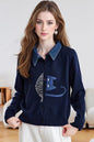 Women's Sweater Cardigan 2 in 1 Lapel Button Knit