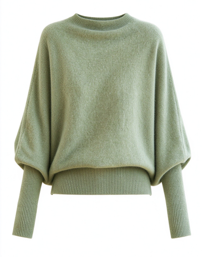 28723 Women's Batwing Sleeve Knit Sweater - LAI MENG FIVE CATS
