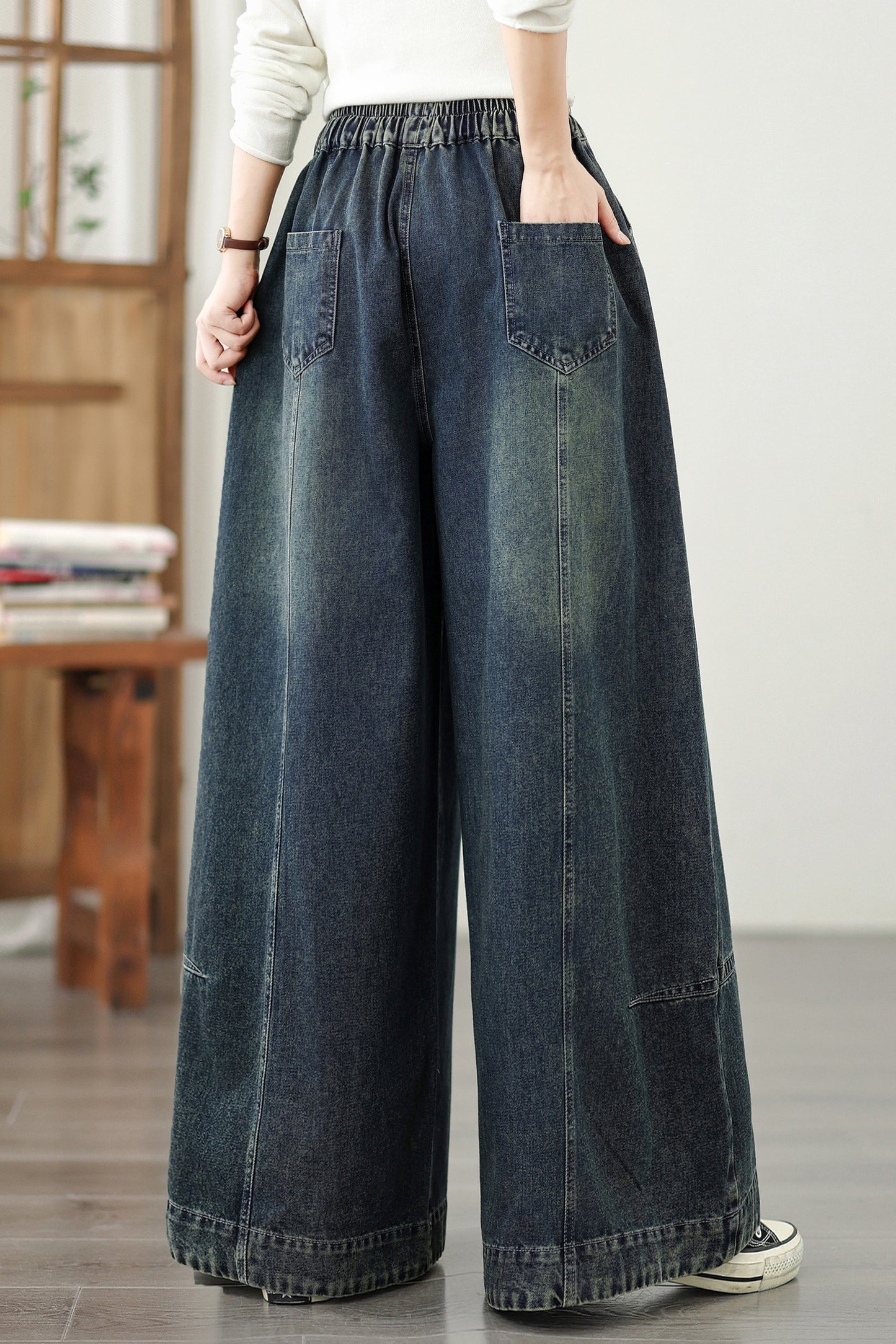 Women's Loose Jeans Baggy Wide Leg Denim Pants