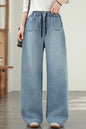 Women's Jeans Elastic Waist Baggy Wide Leg Pants