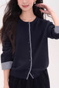 Women's Cardigan Sweaters Plaid Long Sleeve Knit