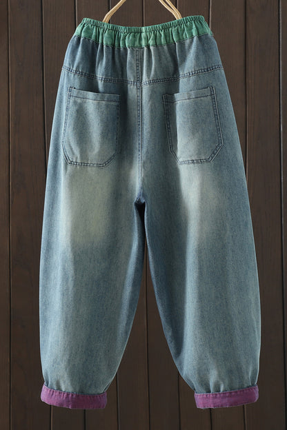 Women's Baggy Jeans Harem Pants Barrel Denim