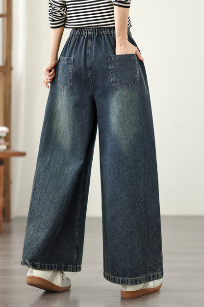 Women's Loose Jeans Baggy Wide Leg Denim Pants