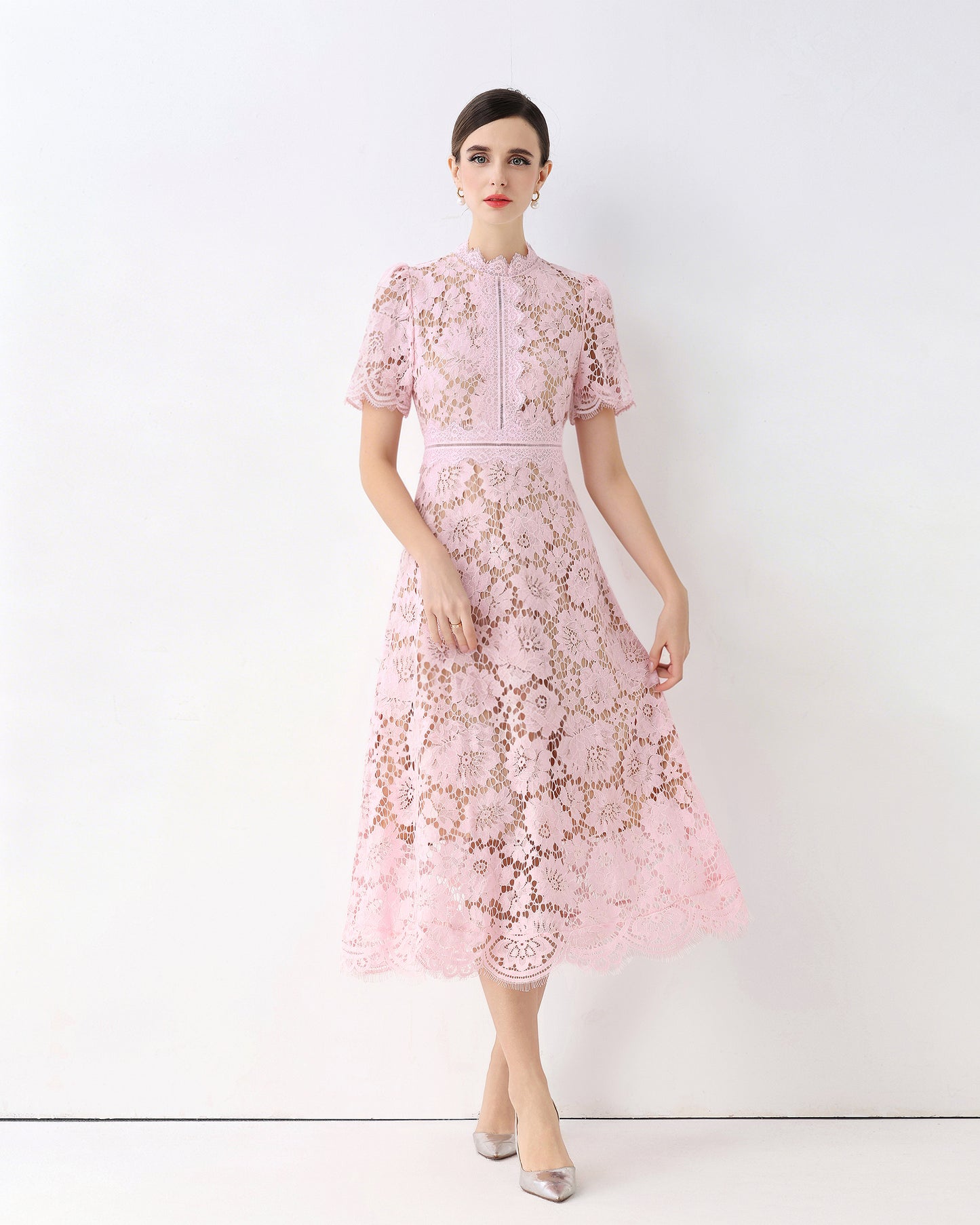 Lace Midi Dress | Timeless Evening Elegance