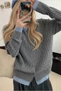 Women's Long Sleeve Cable Knit Sweater Cardigan Top