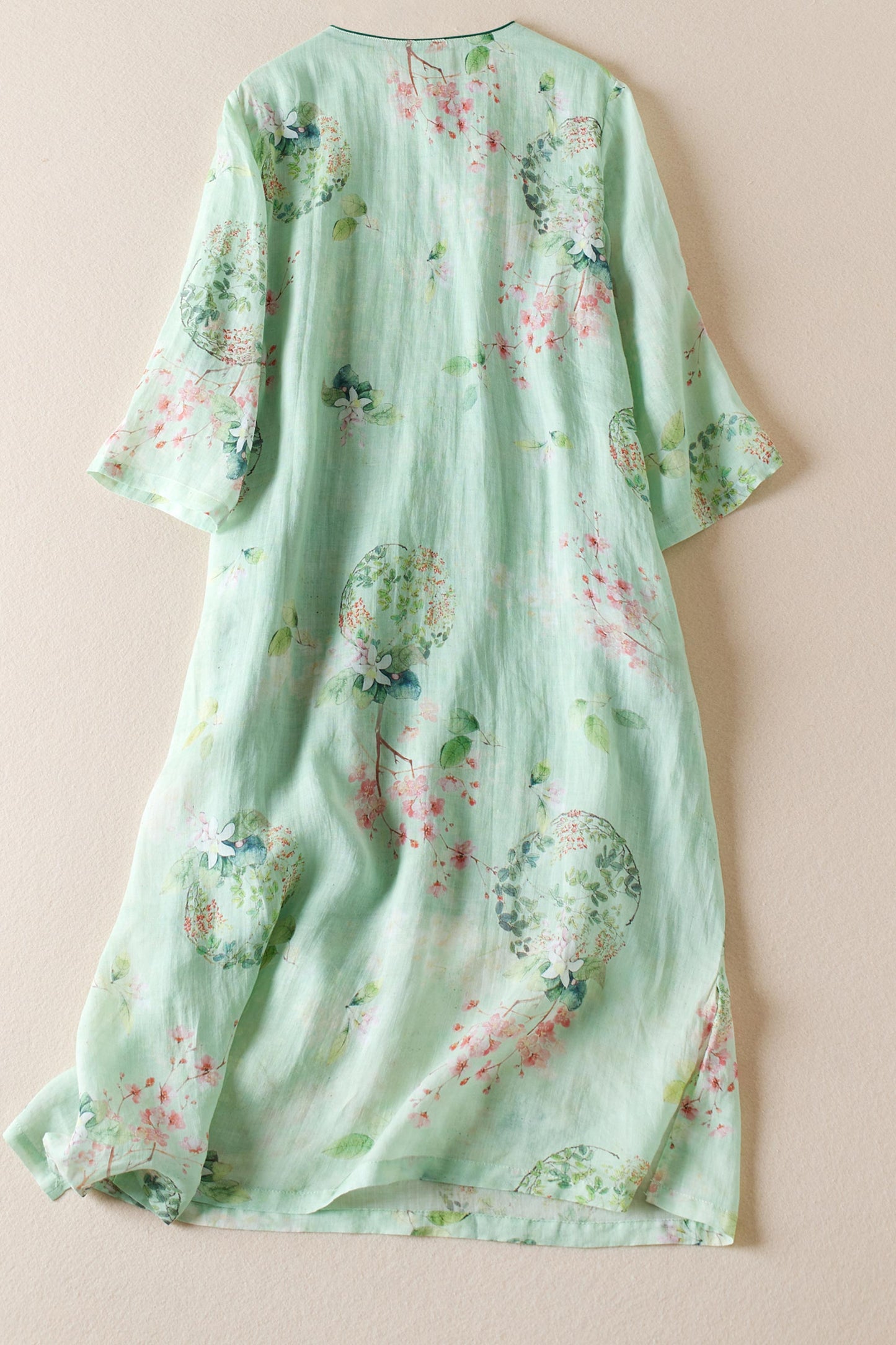 2023 Casual Linen Cheongsam Dress