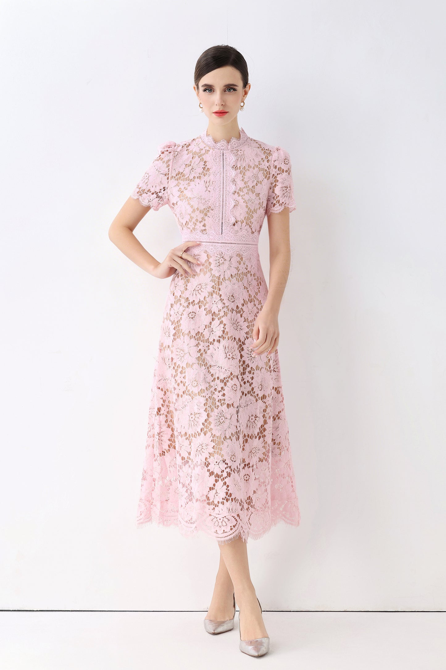 Lace Midi Dress | Timeless Evening Elegance