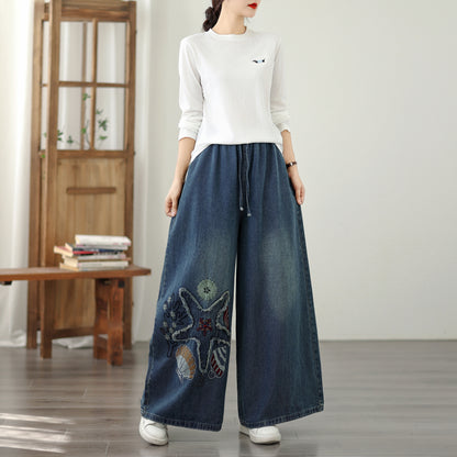 Women's Loose Jeans Baggy Wide Leg Denim Pants