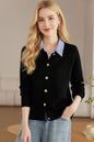 Women's Long Sleeve Sweater Knit Cardigan Tops - LAI MENG FIVE CATS