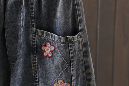 Women Jeans Denim Loose Elastic Waist Pants