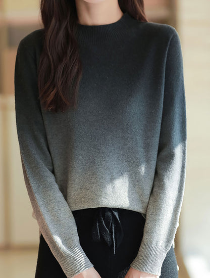 28728 Gradient Crewneck Knit Sweater - LAI MENG FIVE CATS