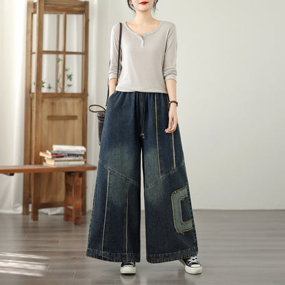 Women's Loose Jeans Baggy Wide Leg Denim Pants