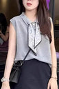Women's Polo Shirt Sleeveless Knit Vest Blouses Top