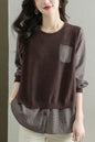 Women's Knit Stripe Long Sleeve Pullover Top