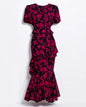 LAI MENG FIVE CATS Floral Chiffon Ruffle Maxi Dress - LAI MENG FIVE CATS