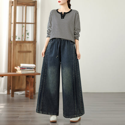 Women's Loose Jeans Baggy Wide Leg Denim Pants