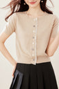 Women's Short Sleeve Lace Cardigan Tops