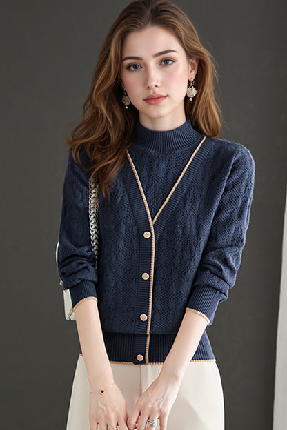 Women's Knit Sweater Lightweight 2 in 1 Dressy Pullover Tops